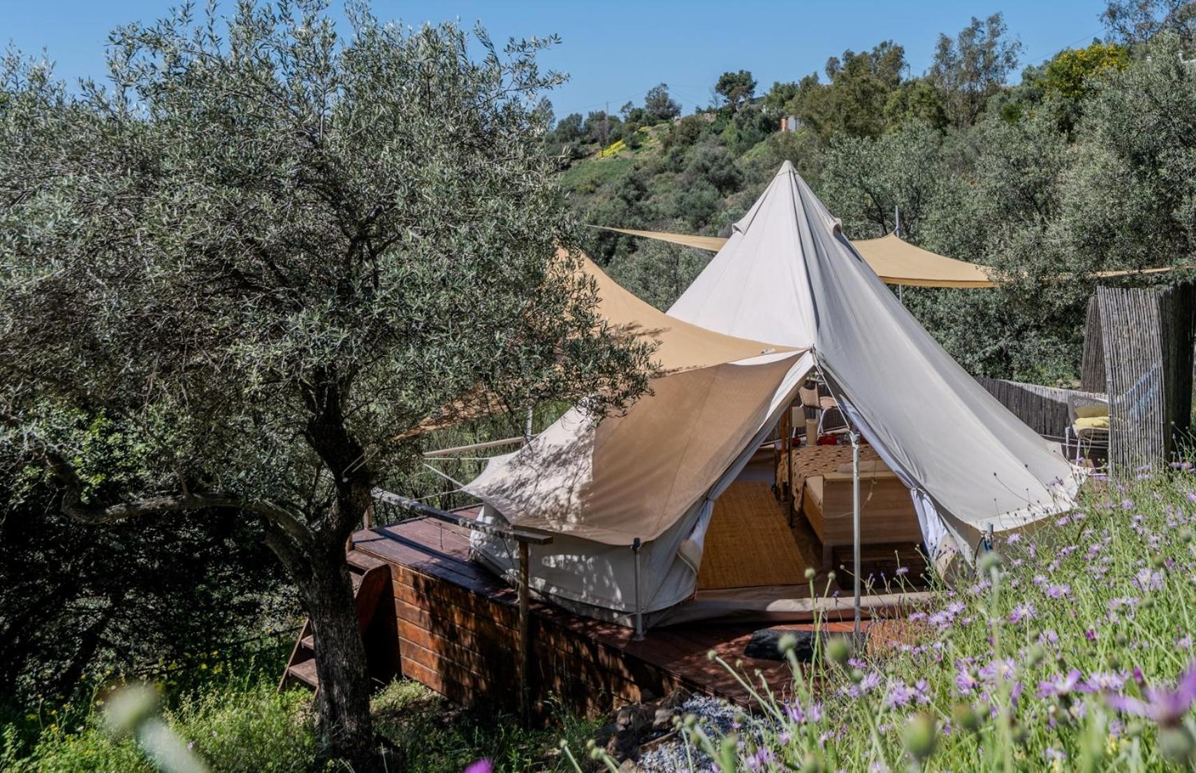 Campo Agave Luxury Tents Sayalonga Kültér fotó